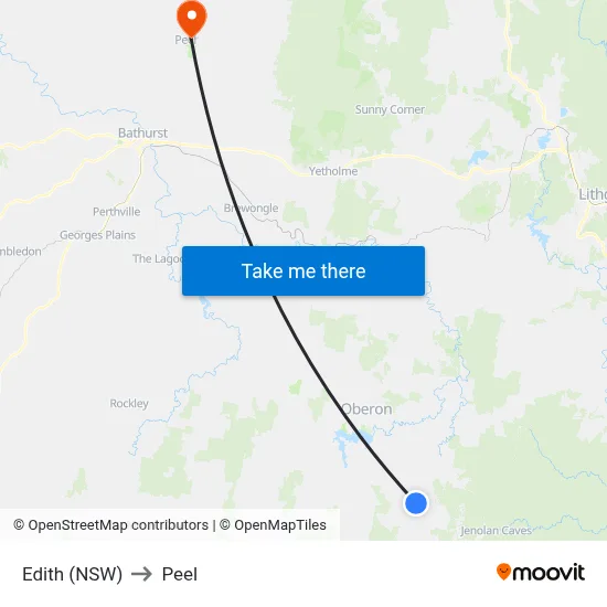 Edith (NSW) to Peel map