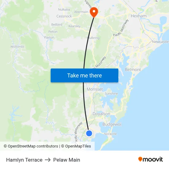 Hamlyn Terrace to Pelaw Main map