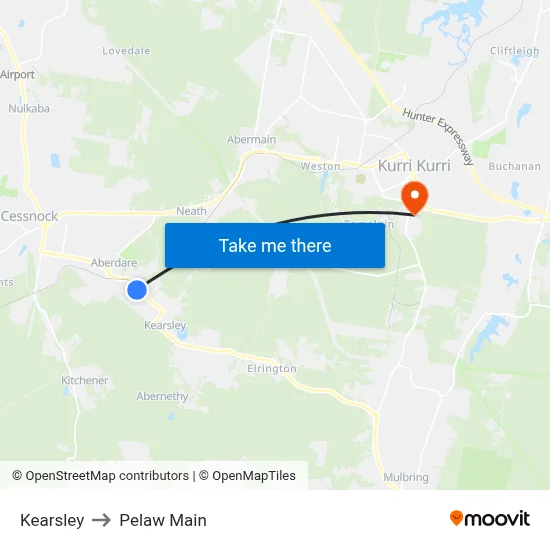 Kearsley to Pelaw Main map
