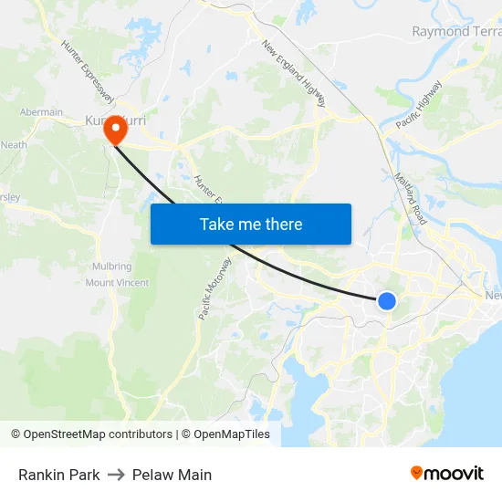 Rankin Park to Pelaw Main map