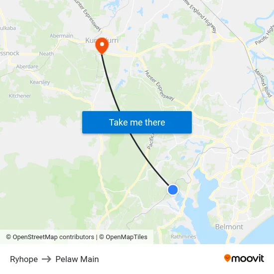 Ryhope to Pelaw Main map