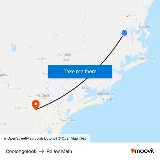Coolongolook to Pelaw Main map