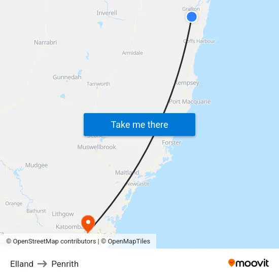 Elland to Penrith map