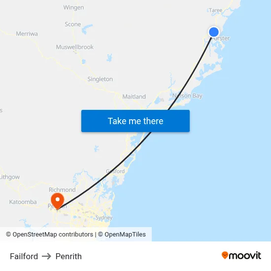 Failford to Penrith map