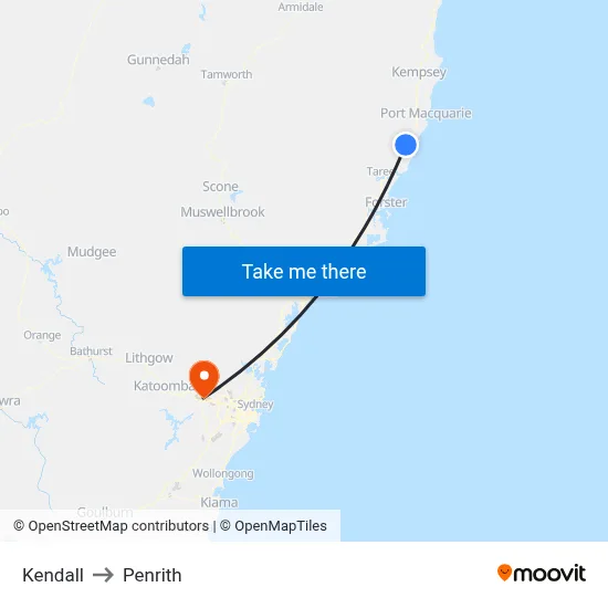 Kendall to Penrith map