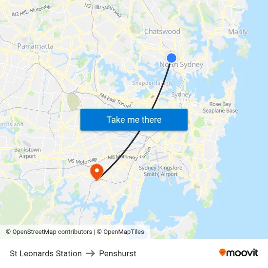 St Leonards Station to Penshurst map