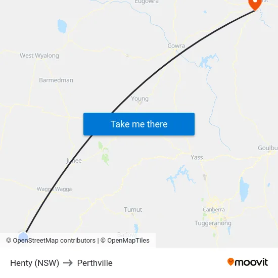 Henty (NSW) to Perthville map