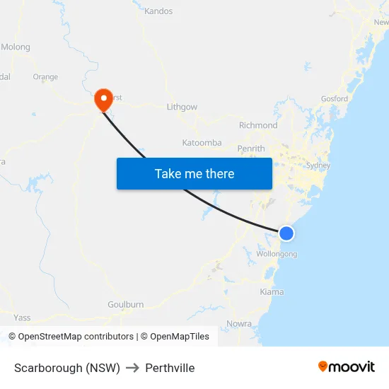 Scarborough (NSW) to Perthville map