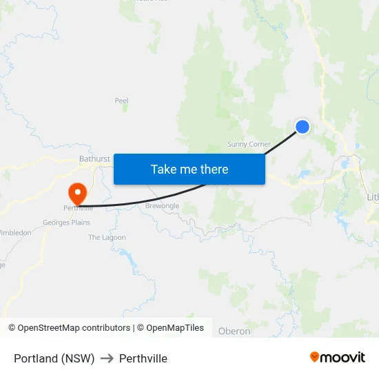 Portland (NSW) to Perthville map