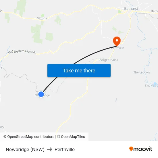 Newbridge (NSW) to Perthville map