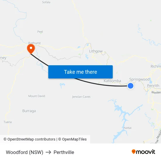 Woodford (NSW) to Perthville map