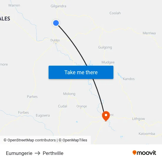 Eumungerie to Perthville map