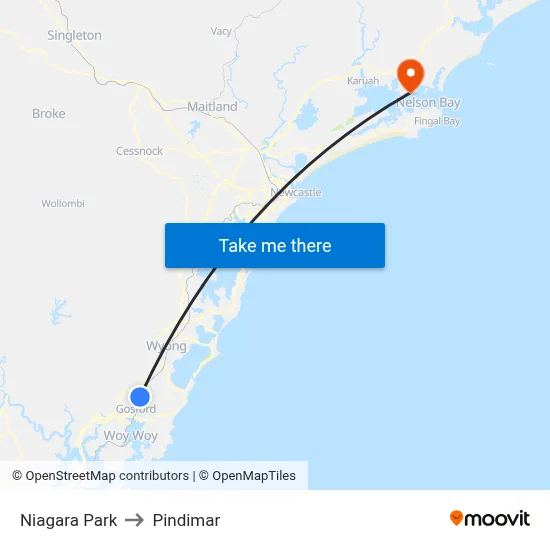 Niagara Park to Pindimar map