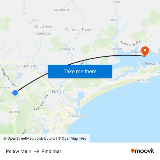 Pelaw Main to Pindimar map