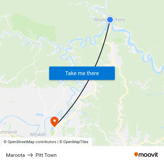 Maroota to Pitt Town map