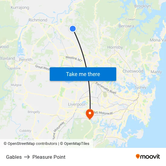 Gables to Pleasure Point map