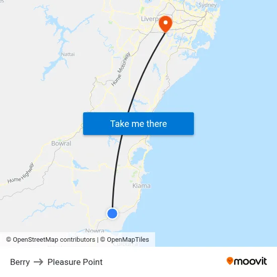 Berry to Pleasure Point map