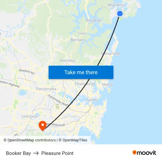 Booker Bay to Pleasure Point map