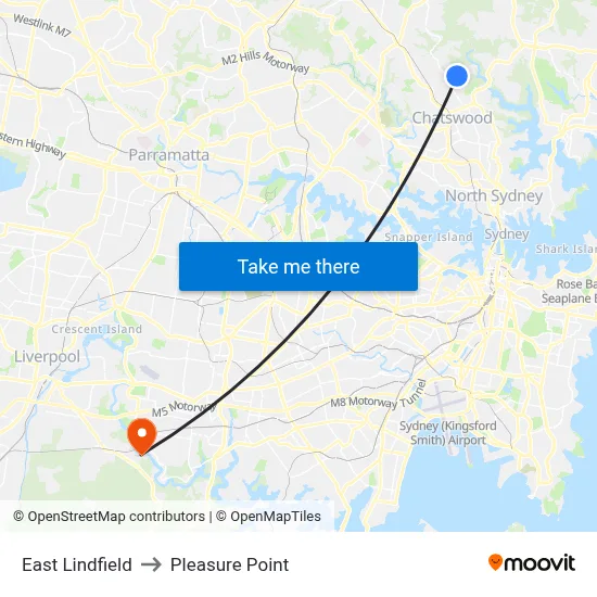 East Lindfield to Pleasure Point map