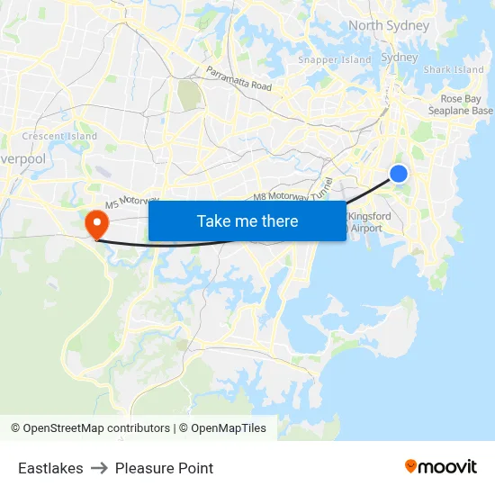 Eastlakes to Pleasure Point map
