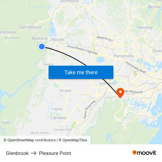 Glenbrook to Pleasure Point map