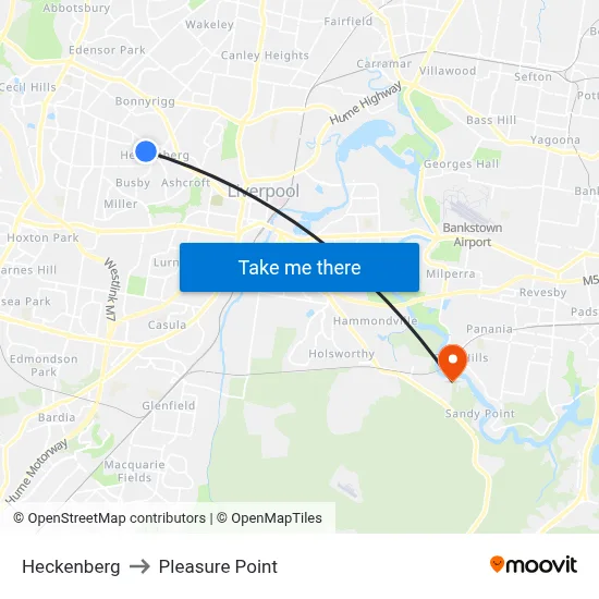 Heckenberg to Pleasure Point map