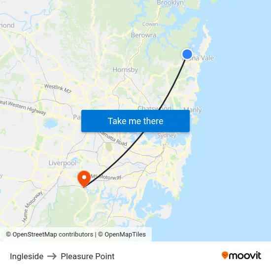 Ingleside to Pleasure Point map