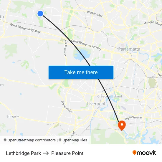Lethbridge Park to Pleasure Point map