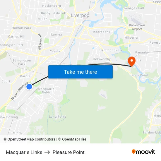 Macquarie Links to Pleasure Point map