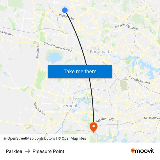 Parklea to Pleasure Point map