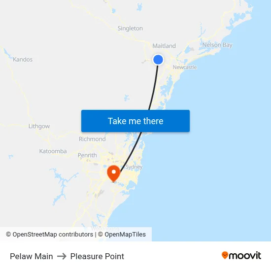 Pelaw Main to Pleasure Point map