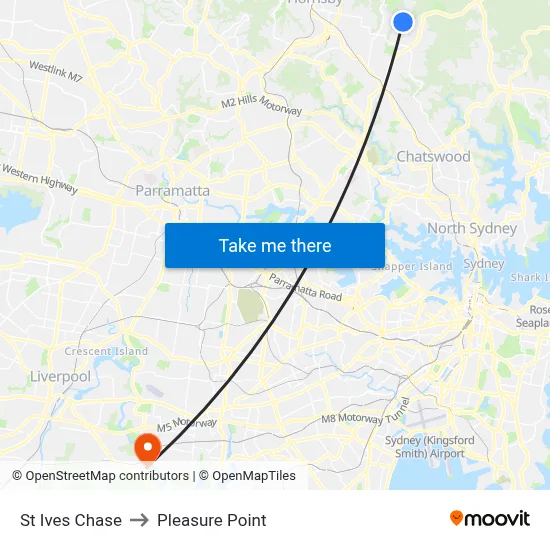 St Ives Chase to Pleasure Point map