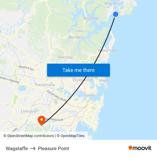 Wagstaffe to Pleasure Point map