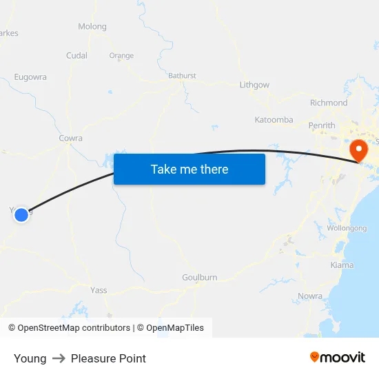 Young to Pleasure Point map