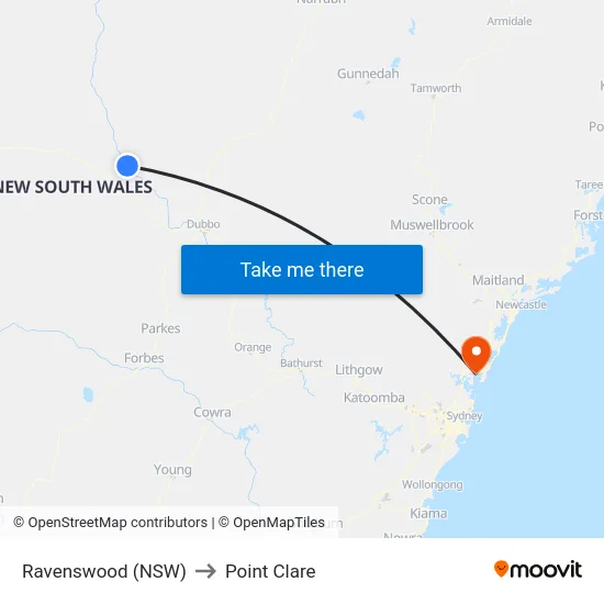Ravenswood (NSW) to Point Clare map
