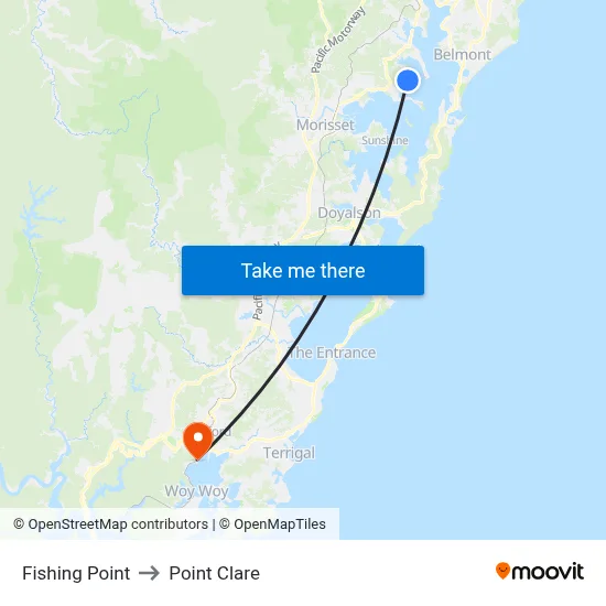 Fishing Point to Point Clare map
