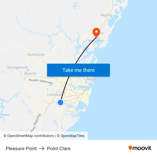 Pleasure Point to Point Clare map
