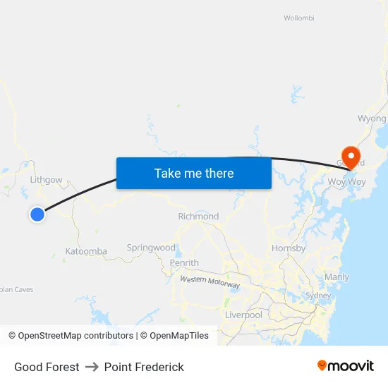 Good Forest to Point Frederick map