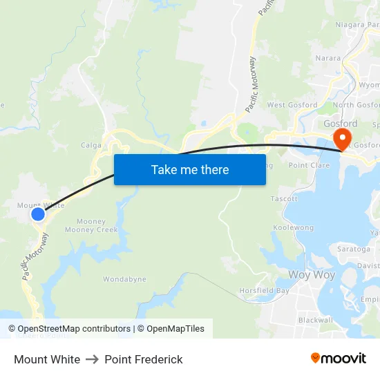 Mount White to Point Frederick map