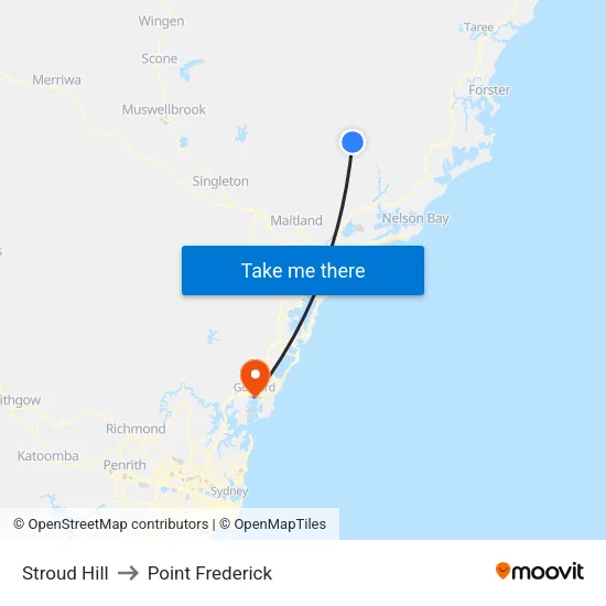 Stroud Hill to Point Frederick map