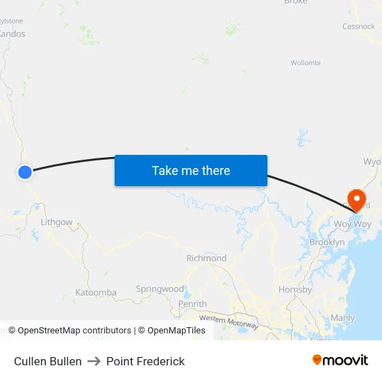 Cullen Bullen to Point Frederick map