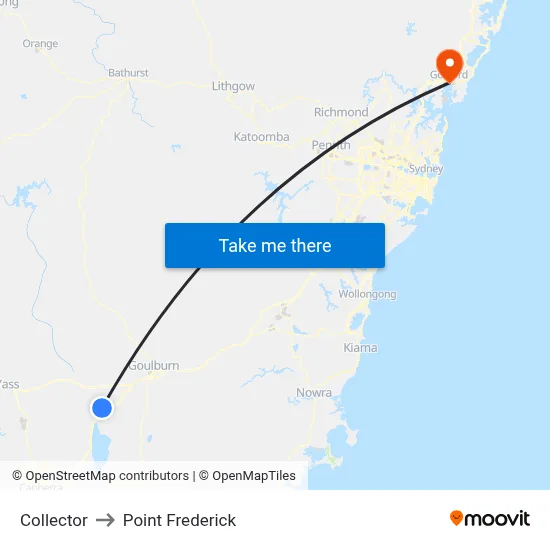 Collector to Point Frederick map