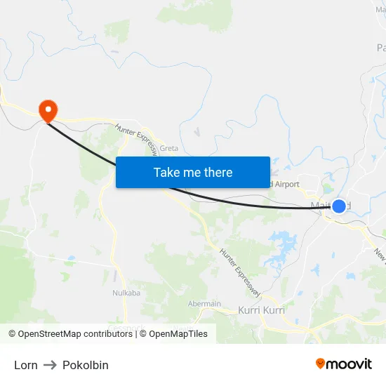Lorn to Pokolbin map