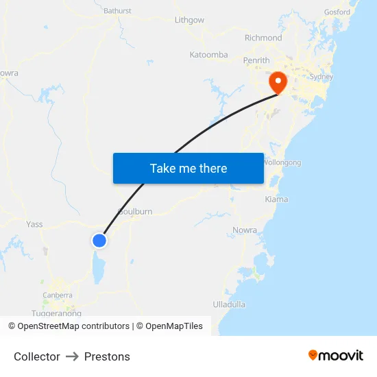 Collector to Prestons map