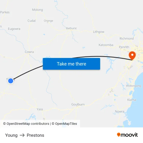 Young to Prestons map