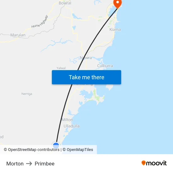 Morton to Primbee map