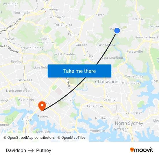 Davidson to Putney map