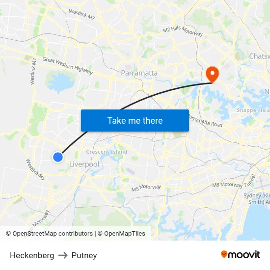 Heckenberg to Putney map
