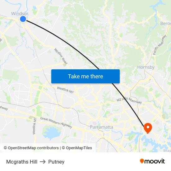 Mcgraths Hill to Putney map