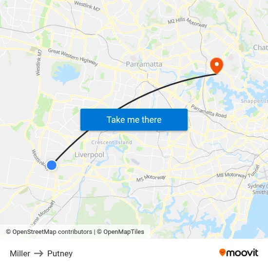 Miller to Putney map